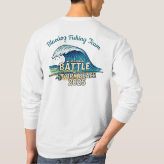 BD -ティール(緑がかった色)レタリング背面 Tシャツ