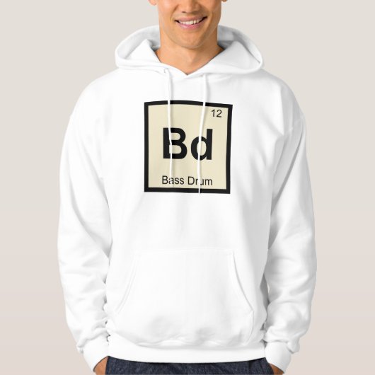 Bd - Bass Drum Music Chemistry Periodic Table パーカ (正面)