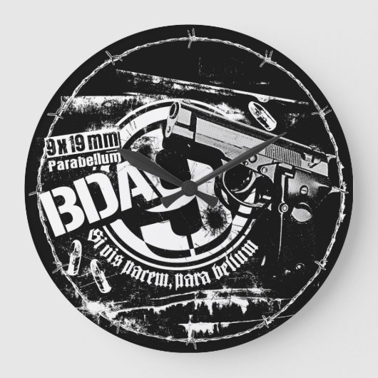 BDA 9大型クロックアクリル壁時計 ラージ壁時計 (正面)