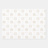 Bdayブラック&金ゴールド〔占星術の〕十二宮図リブラアストロロジースターサイン ラッピングペーパーシート (正面2)