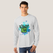 B'Day (誕生日)リズグリーンとモノクロブルー Tシャツ (正面フル)