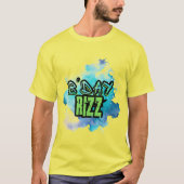 B'Day (誕生日)リズグリーンとモノクロブルー Tシャツ (正面)