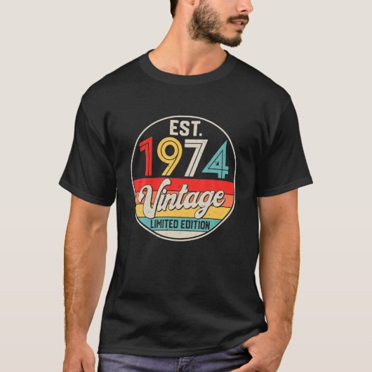 Bday 48歳ヴィンテージ1974限定版48th tシャツ (正面)