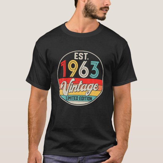 Bday 59歳ヴィンテージ1963限定版59th tシャツ (正面)