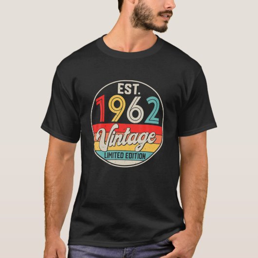 Bday 60歳ヴィンテージ1962限定版60th tシャツ (正面)