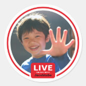 BDay Tube Photo Sticker ラウンドシール (正面)