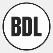 BDL - Hartford/Windsor Locksラウンドクラシックステッカー ラウンドシール (正面)