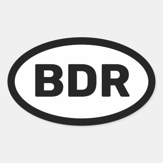 BDRカーステッカー 楕円形シール (正面)