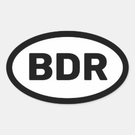 BDRカーステッカー 楕円形シール