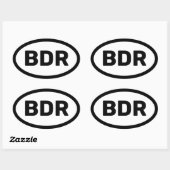 BDRカーステッカー 楕円形シール (シート)