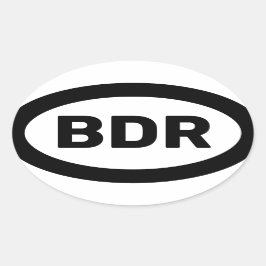 BDRカーステッカー 楕円形シール