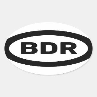 BDRカーステッカー 楕円形シール