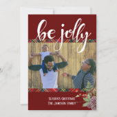 BeすてきタータンチェックPlaid Seasonsグリーティングフォト シーズンカード (正面)