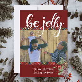 BeすてきタータンチェックPlaid Seasonsグリーティングフォト シーズンカード