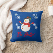 BEすてき雪だるま クッション (ブランケット)