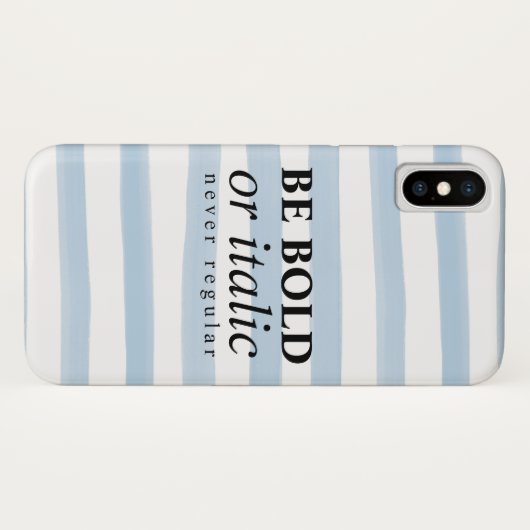 BeまたはっきりしたはItalic、Never Regular Case-Mate iPhoneケース (裏面(横))