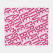 Beクリエイティブパターンワードアート例パターンアート フリースブランケット (正面(横))