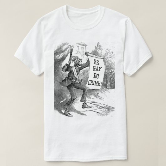 BEゲイ、犯罪ヴィンテージプリント漫画 Tシャツ