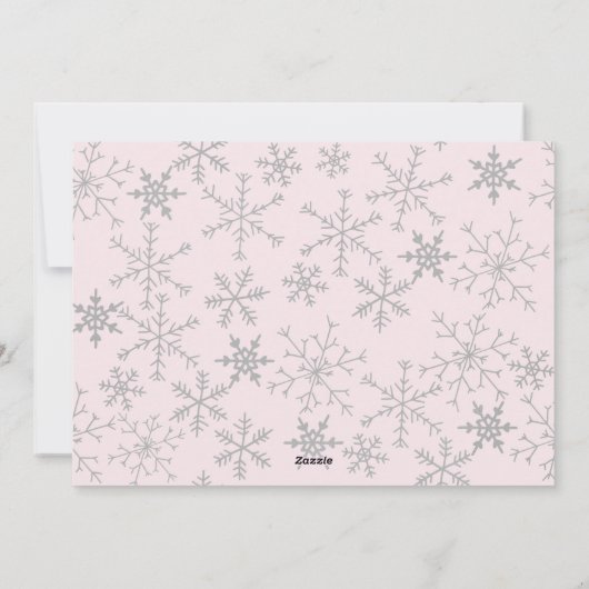 BEスノメリーーフレーク3フォトコラージュピンク シーズンカード (裏面)