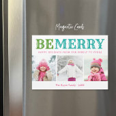 Beメリー | 3フォトコラージュ磁気クリスマスカード