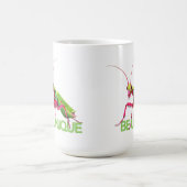 BEユニークバグ祈の手炎の溝深い昆虫アート コーヒーマグカップ (中央)