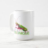 BEユニークバグ祈の手炎の溝深い昆虫アート コーヒーマグカップ (正面左)