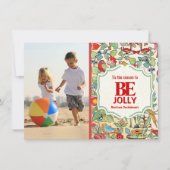 Beヴィンテージすてきフローラと鳥の家族のフォトカード シーズンカード (正面)