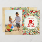 Beヴィンテージすてきフローラと鳥の家族のフォトカード シーズンカード (正面/裏面)