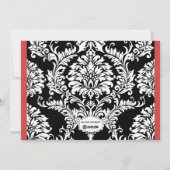 Beヴィンテージすてきブラックダマスク家族フォトカード シーズンカード (裏面)