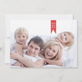 Beヴィンテージすてきブラックダマスク家族フォトカード シーズンカード (裏面)