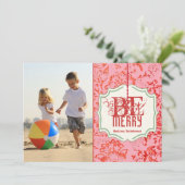 Beヴィンテージメリーフローラプリント家族写真 シーズンカード (スタンド正面)