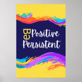 Be前向き、セルフやる気を起こさせる引用文: ポスター (正面)