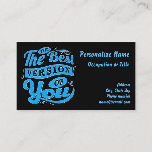 Be最高の The Version of  You引用文Blue Black 名刺 (正面)