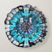 Be素晴らし絞り染めデザイン ラウンドクッション (裏面)