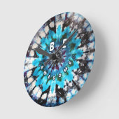 Be素晴らし絞り染めデザイン ラウンド壁時計 (傾斜)