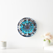 Be素晴らし絞り染めデザイン ラウンド壁時計 (ホーム)