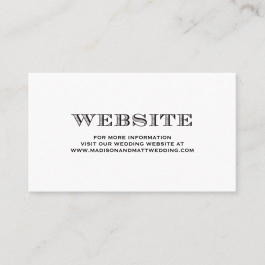 Be結婚した | の結婚Webサイトカード エンクロージャーカード (正面)