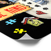 Be親切な雪だるまパズル自閉症意識おもしろい家族 ポスター (角)