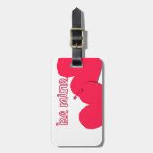 Be鉱山2ハート安全ピンバレンタインデン荷物T ラゲッジタグ (正面縦)