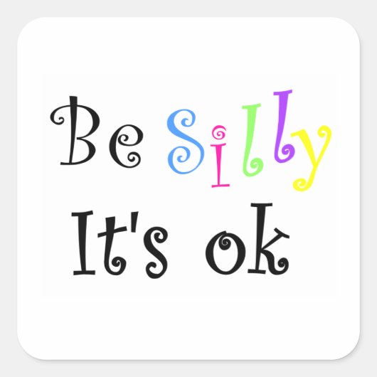 Be間抜け It's ok-squareステッカー スクエアシール (正面)