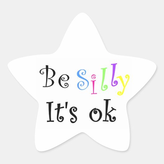 Be間抜け It's ok-starステッカー 星シール (正面)