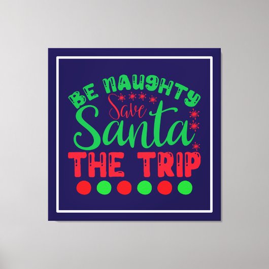 Be いけな救 Santa The Trip-81634 キャンバスプリント (正面)