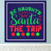 Be いけな救 Santa The Trip-81634 キャンバスプリント (インサイチュ (ウッドフロア))