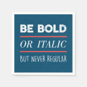 Be はっきりした スタンダードカクテルナプキン (正面)