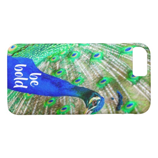 Be はっきりした 感動的引用文Peacock iPhoneケース Case-Mate iPhoneケース (裏面(横))