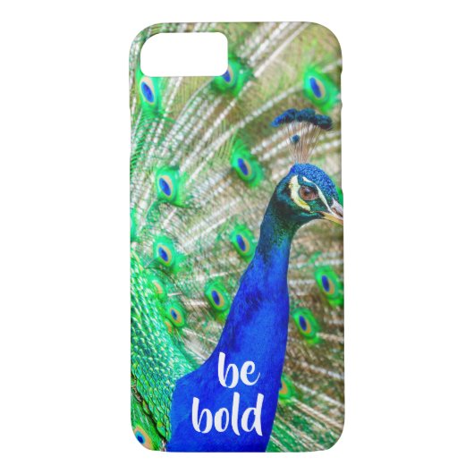 Be はっきりした 感動的引用文Peacock iPhoneケース Case-Mate iPhoneケース (裏面)