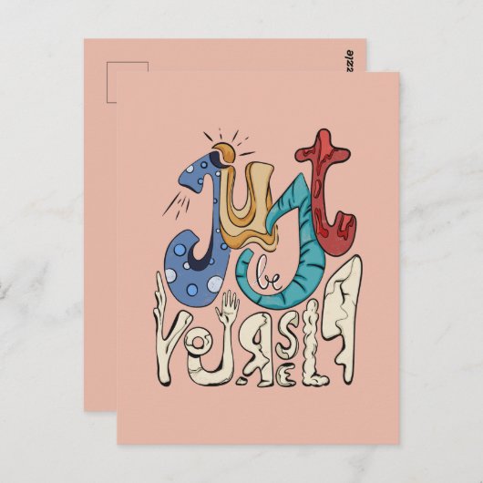 Be はっきりした, You:自分らしく – 自己愛 ポストカード (正面/裏面)