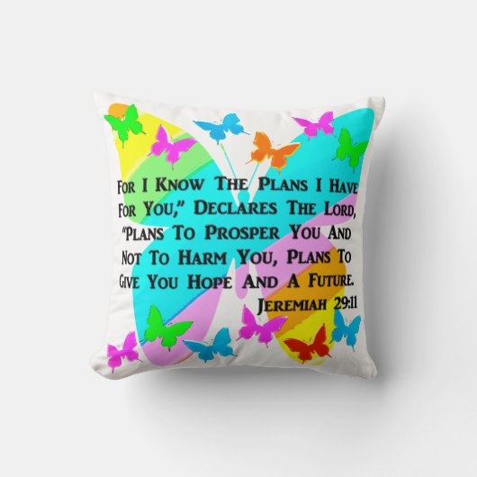 BE インスパイア JEREMIAH 29:11 クッション (正面)