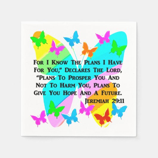 BE インスパイア JEREMIAH 29:11 スタンダードカクテルナプキン (正面)