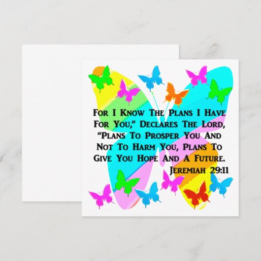 BE インスパイア JEREMIAH 29:11 招待状 (正面/裏面)